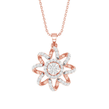 CLARA 925 Sterling Silver Anna Pendant Chain Necklace 