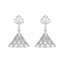 Silver Tashi Jhumki Earrings