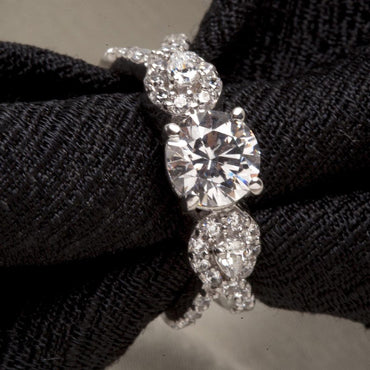 Silver Round Solitaire Ring