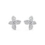 Silver Floral Stud Earrings