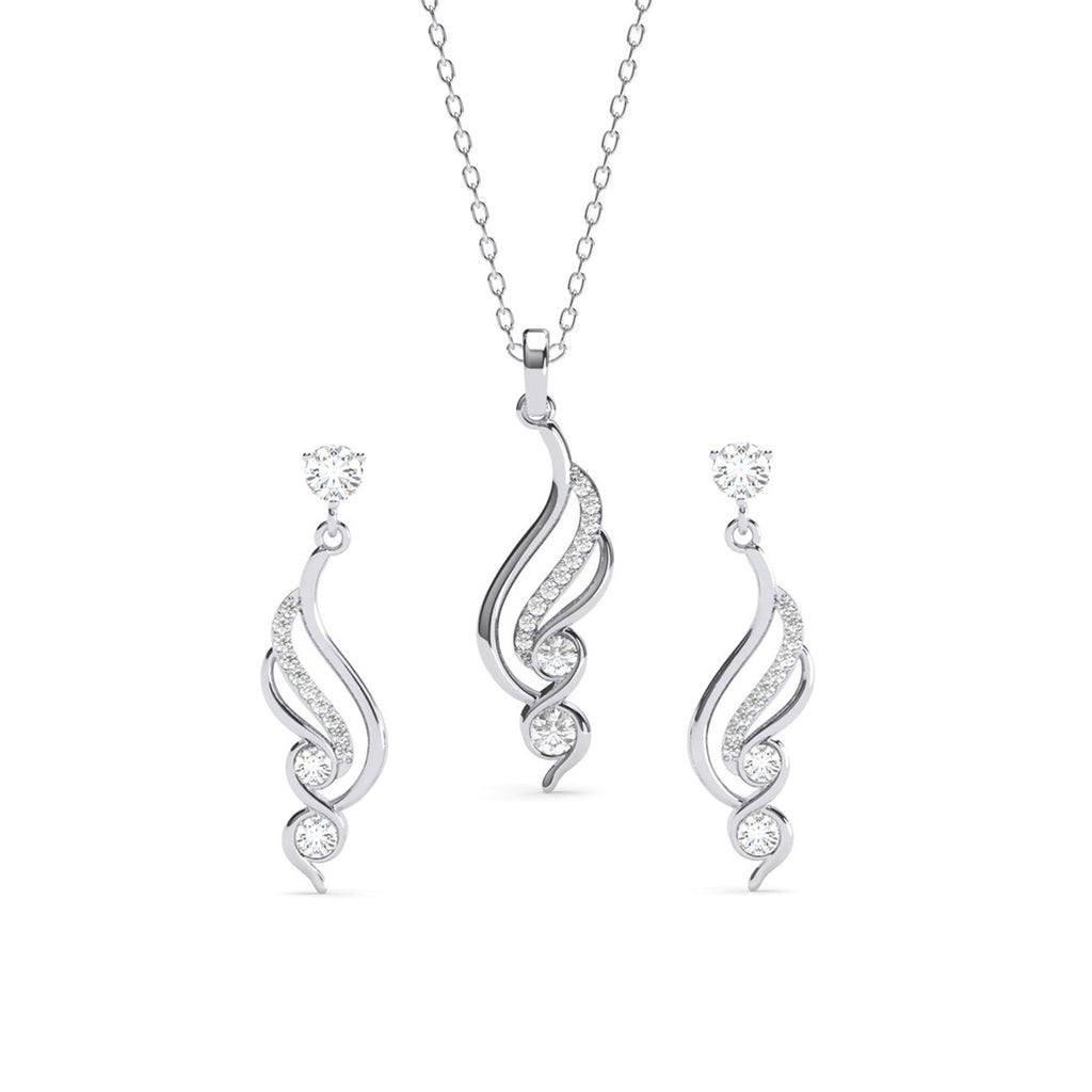 Silver Swirl Jewellery Set 