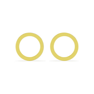 Silver Noa Geometric Matte Finish Stud Earrings