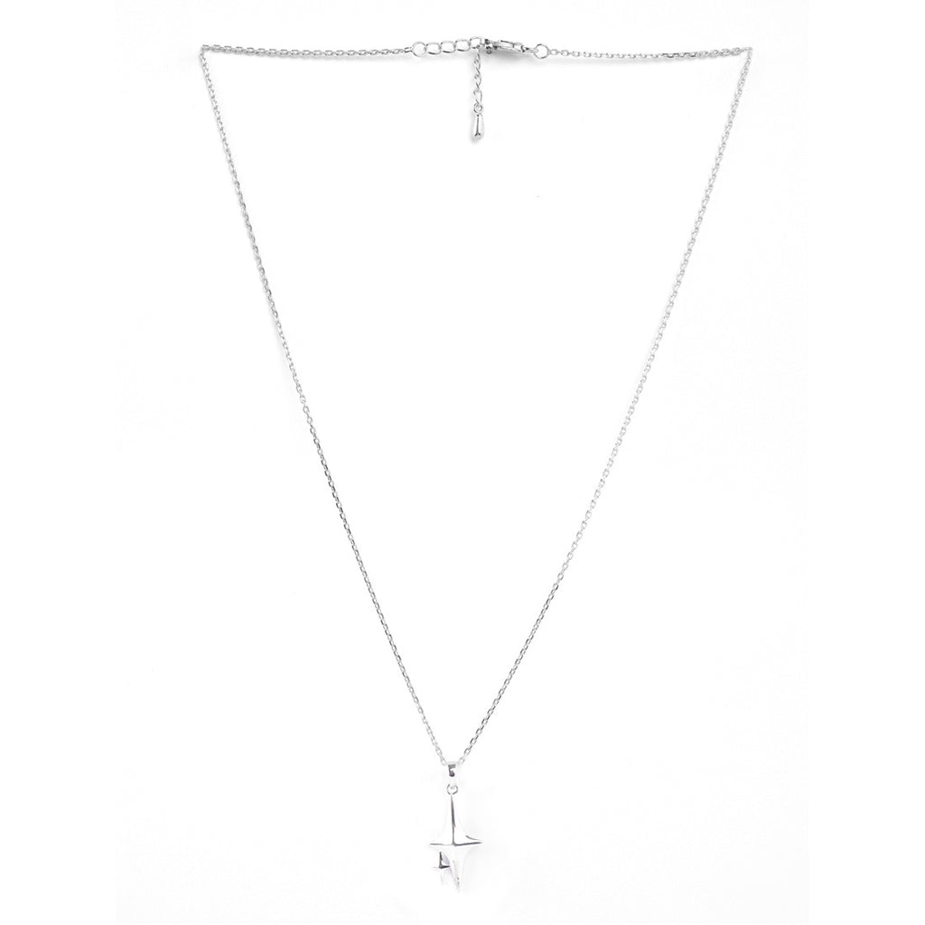 Silver Fatin Star Pendant Chain Necklace