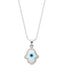 CLARA 925 Sterling Silver Evil Eye Hamsa Hand Pendant Chain Necklace 