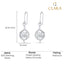 Silver Etta Solitaire Dangle Drop Earrings