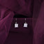 Silver Russo Square Solitaire Dangle Drop Earrings