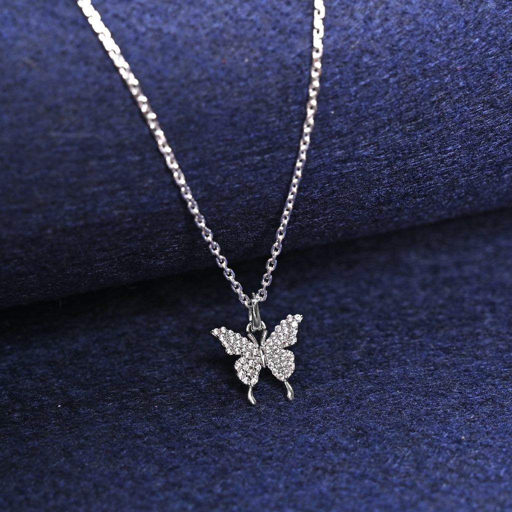 Silver Fia Butterfly Pendant Chain