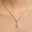 CLARA 925 Sterling Silver Lily Pendant Chain Necklace 