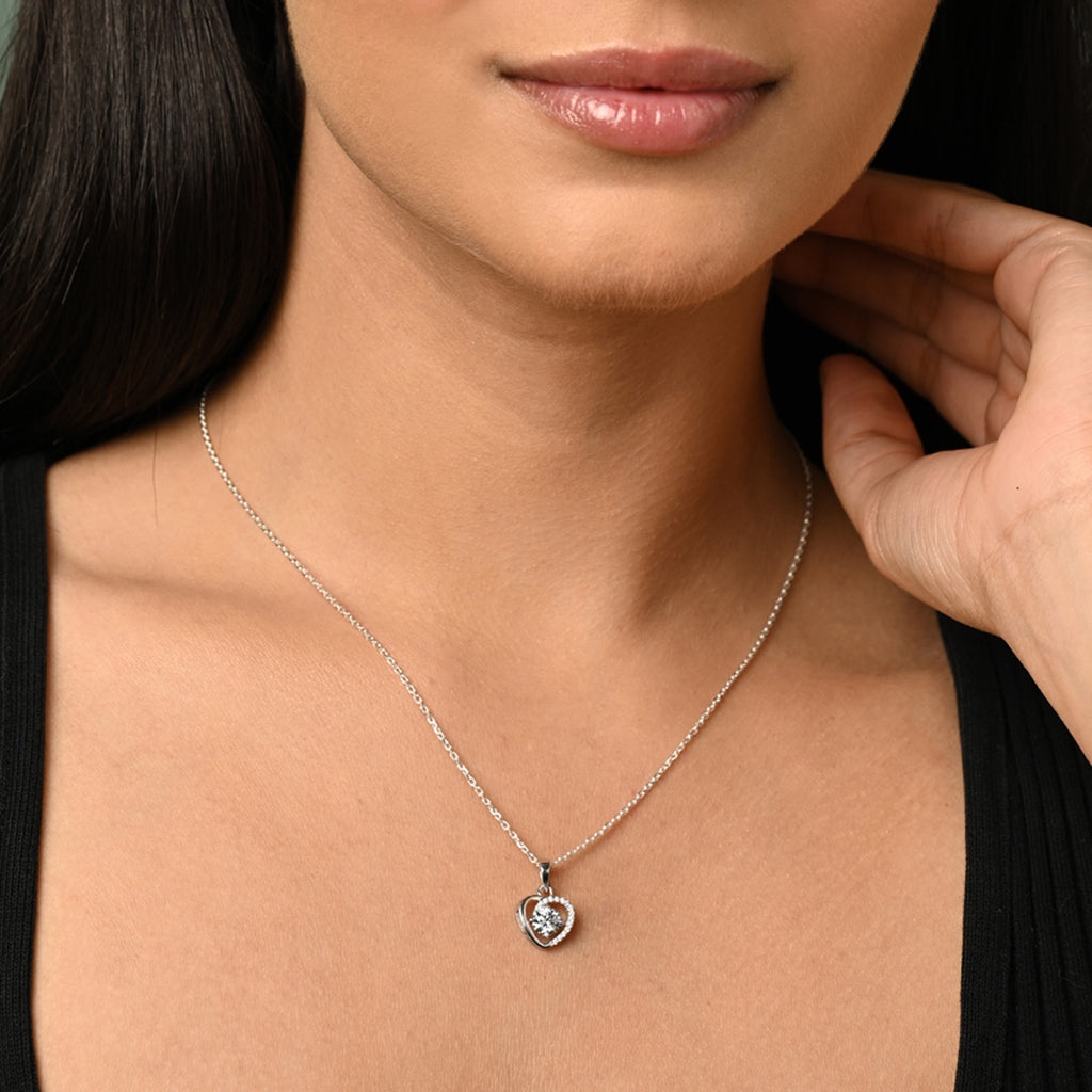 Silver Zola Heart Pendant Chain