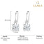 Silver Gia Classic Solitaire Dangle Drop Earrings