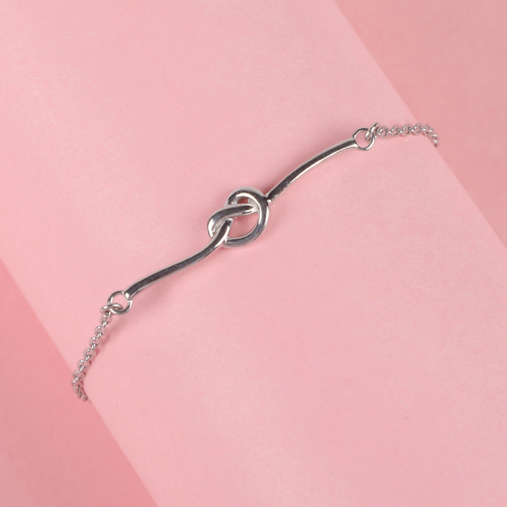 CLARA 925 Sterling Silver Knot Bracelet