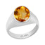 Certified Citrine Sunehla Bold Silver Ring 8.3cts or 9.25ratti
