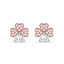 Silver Bunch of Hearts Stud Earrings