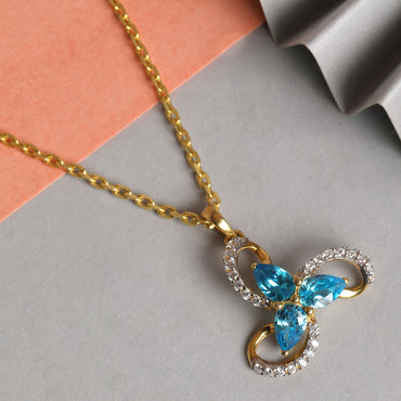 CLARA 925 Sterling Silver Melba Pendant Chain Necklace 