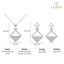 Silver Zeta Square Jewellery Set