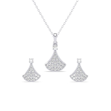 Silver Ginkgo Leaf Jewellery Set