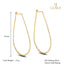 CLARA 925 Sterling Silver Aiwa Hoop Earring Gold Plated Gift for Women & Girls