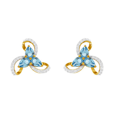 CLARA 925 Sterling Silver Melba Earrings with Screw Back 