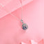 Silver Acorn Blue Solitaire Pendant Chain