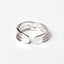CLARA Pure 925 Sterling Silver Criss Cross Finger Ring 