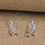 CLARA 925 Sterling Silver Iris Earrings with Screw Back  Rhodium Plated, Swiss Zirconia  Gift for Women & Girls
