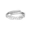 CLARA Pure 925 Sterling Silver Twist Finger Ring with Adjustable Band 