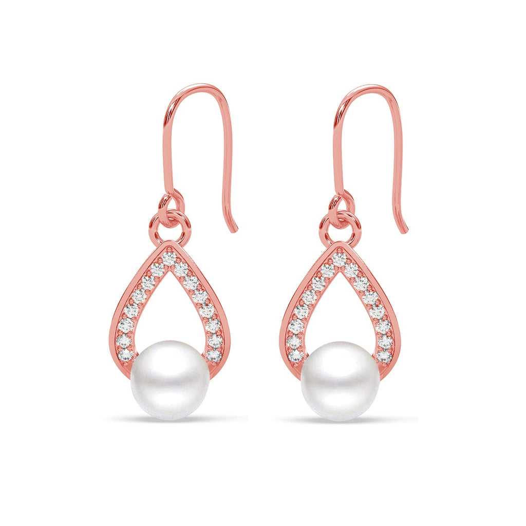 Silver Kashm Freshwater Pearl Drop Earrings