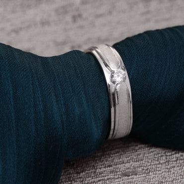 CLARA Pure 925 Sterling Silver Eternity Adjustable Ring Gift for Women and Girls | Partial Matte Finish