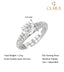 CLARA Pure 925 Sterling Silver V Solitaire Finger Ring with Adjustable Band 