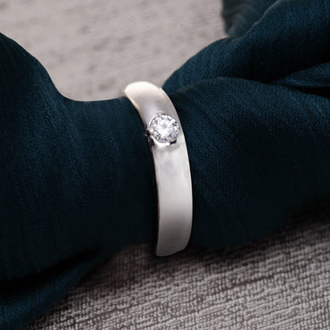 CLARA Pure 925 Sterling Silver Classic Adjustable Ring Gift for Women and Girls