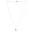 Silver Inas Leaf Pendant Chain Necklace