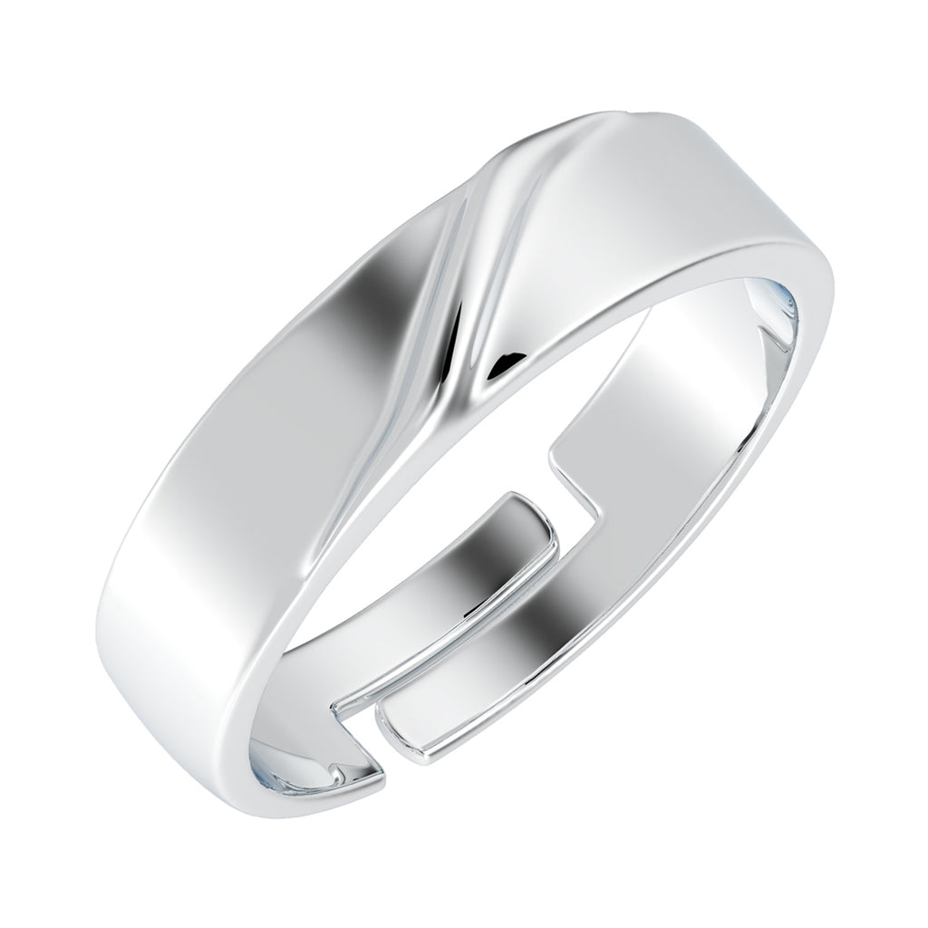 CLARA Pure 925 Sterling Silver Monte Adjustable Ring Gift for Men and Boys