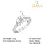 CLARA Pure 925 Sterling Silver Twins Finger Ring with Adjustable Band 