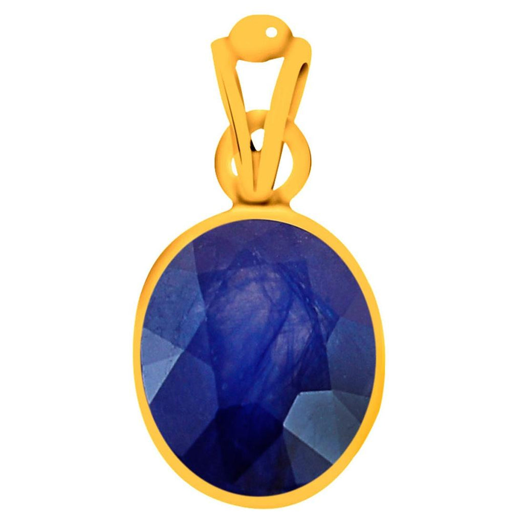 Certified Blue Sapphire Neelam Panchdhatu Pendant 9.3cts or 10.25ratti