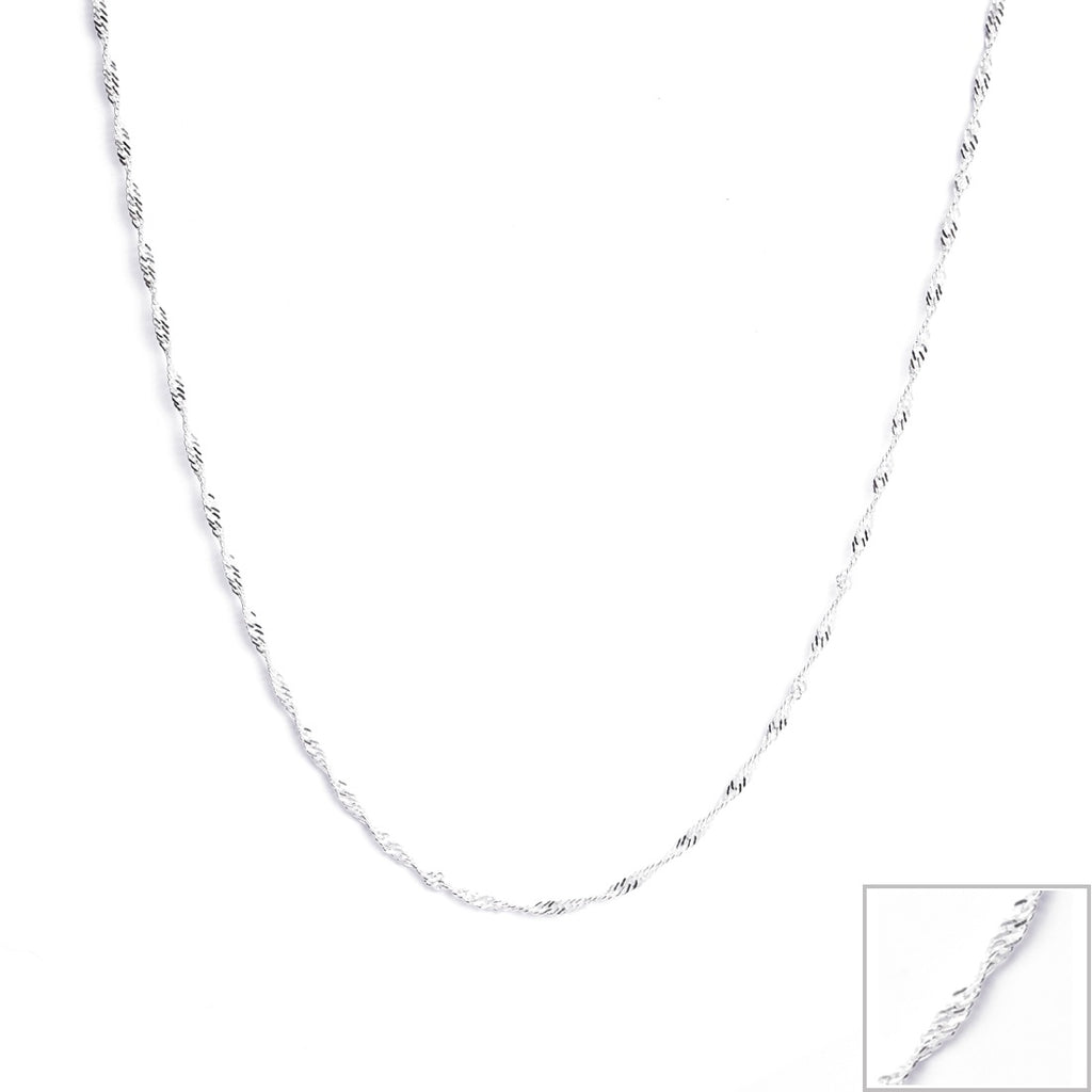 Silver Twisted Chain in 18 inches