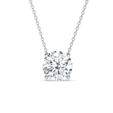Silver Gia Classic Solitaire Pendant Chain