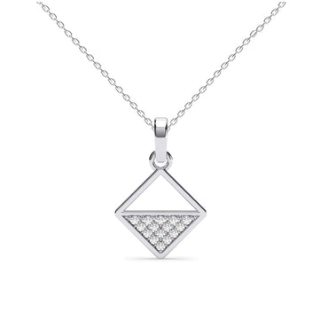 Silver Zeta Square Pendant Chain
