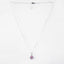 Silver Jino Pink Pear Solitaire Pendant Chain