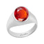 Certified Gomed Hessonite Bold Silver Ring 3cts or 3.25ratti