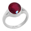 Certified Ruby Manik Zoya Silver Ring 8.3cts or 9.25ratti