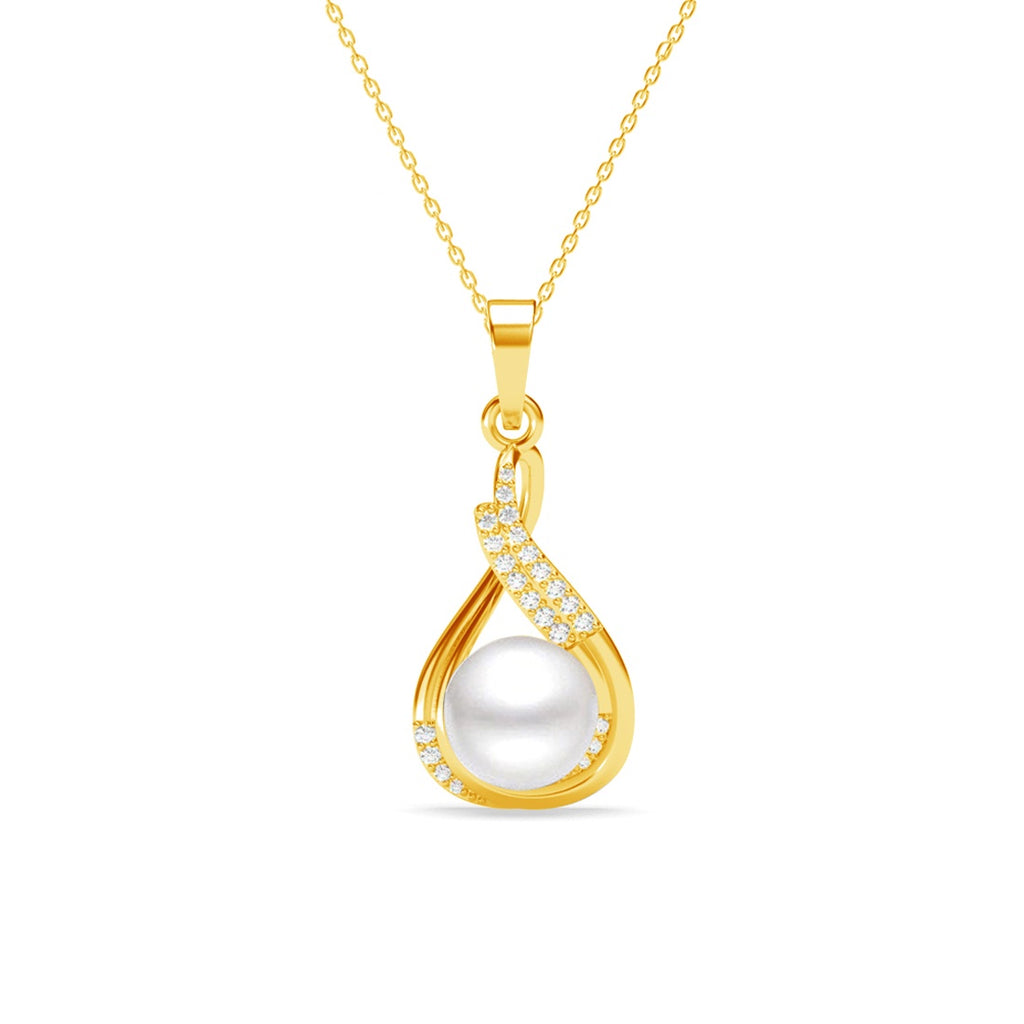 Silver Esin Real Pearl Pendant Chain