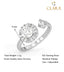 CLARA Pure 925 Sterling Silver Solitaire Finger Ring with Adjustable Band 