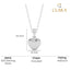 Silver Dua Heart Pendant Chain Necklace