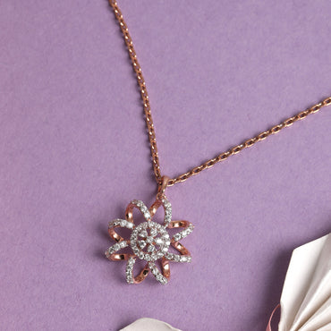 CLARA 925 Sterling Silver Anna Pendant Chain Necklace 