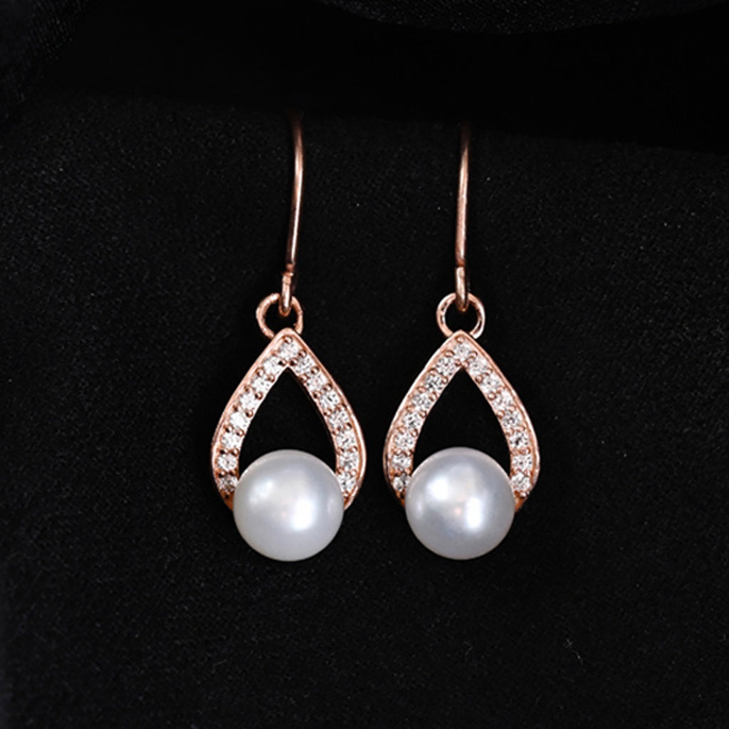 Silver Kashm Freshwater Pearl Drop Earrings