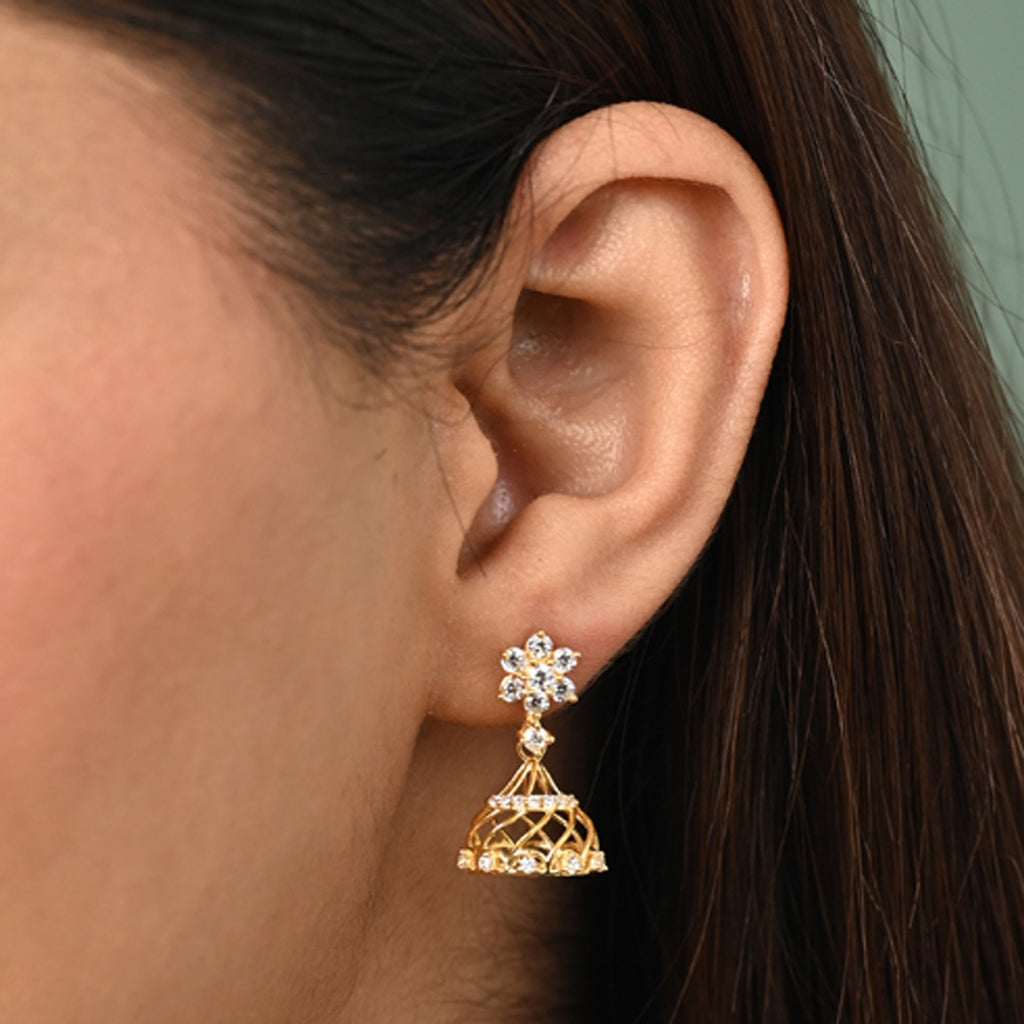 Silver Xiti Jhumki Earrings