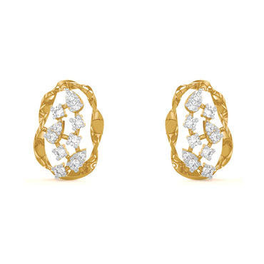 CLARA 925 Sterling Silver Petra Earrings with Screw Back 