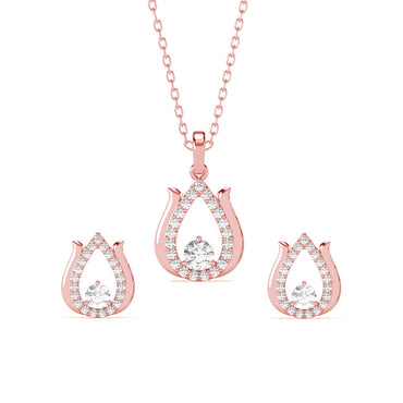 Silver Lotus Jewellery Set