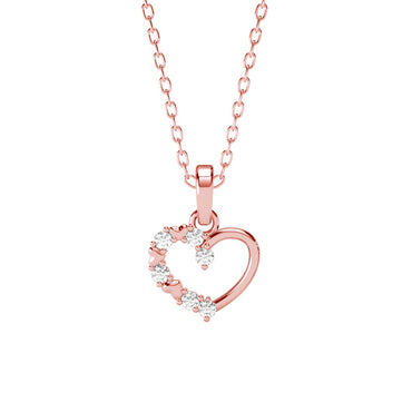 Silver Valentine Heart Pendant Chain