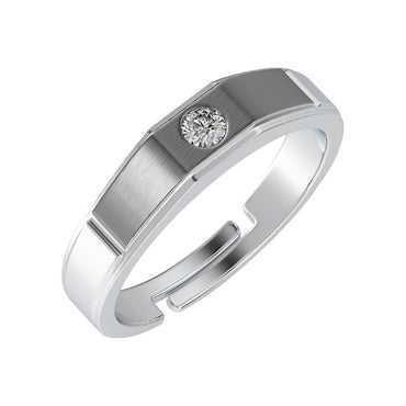 CLARA Pure 925 Sterling Silver Rocco Adjustable Ring Gift for Women and Girls | Partial Matte Finish